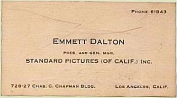 Emmett Dalton's calling card